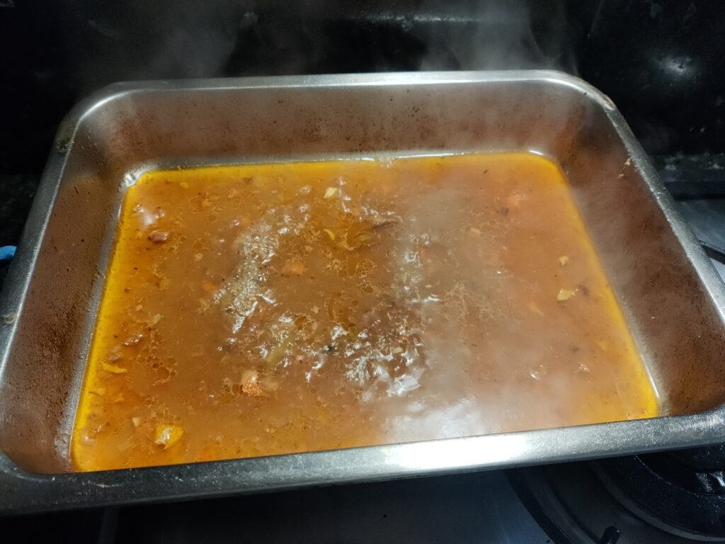 Home made chicken and vegetable gravy