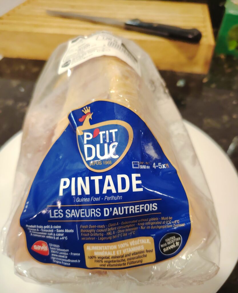 Fresh guinea fowl ready to prep