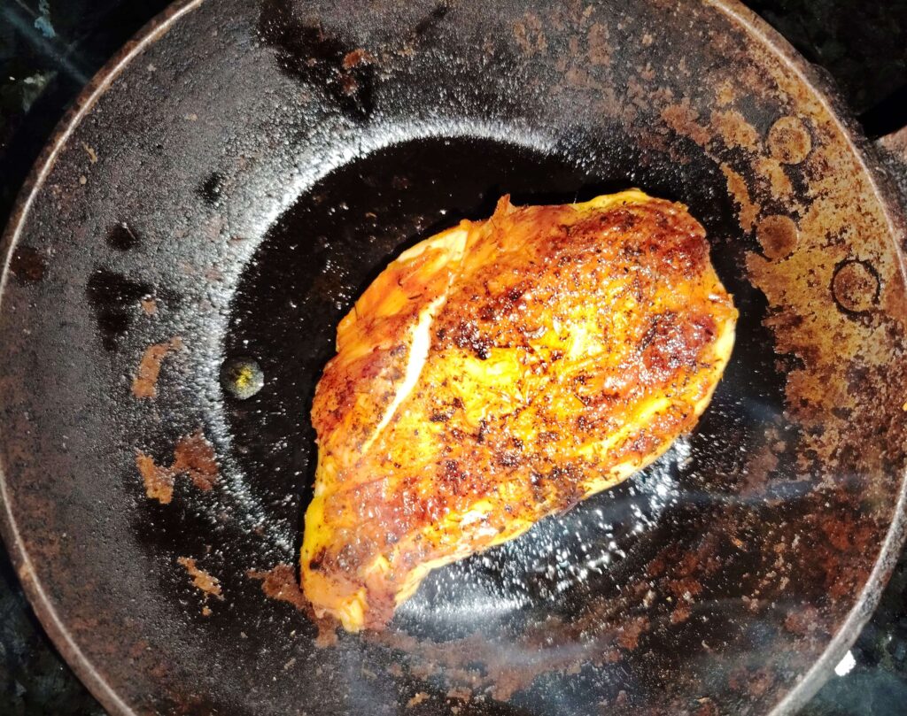 Crispy skin chicken breast cooked in Andalusian olive oil — The Flexible Chef
