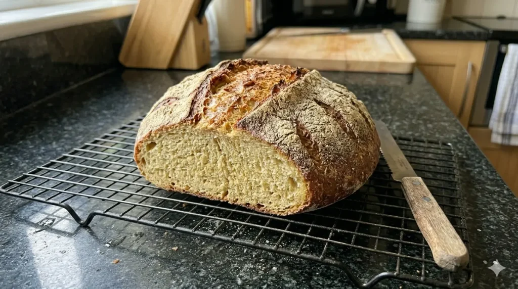 Wholegrain corn bread baked in a Dutch oven – The Flexible Chef