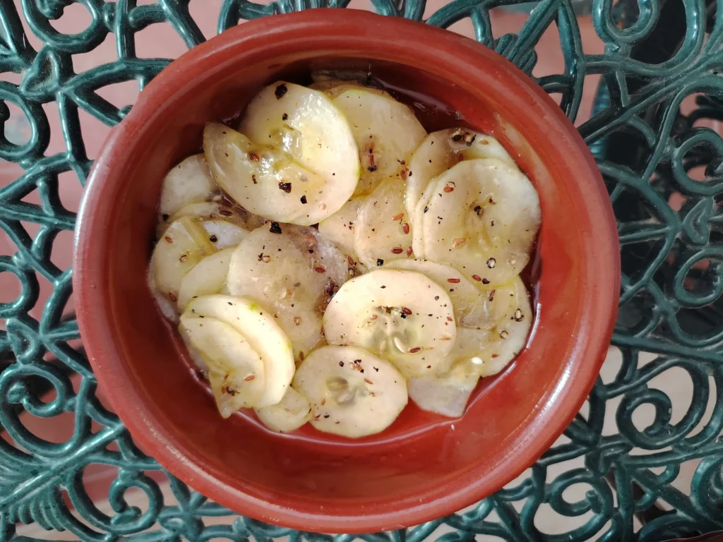 Pepino salad recipe – German-style gurkensalat with dill seeds