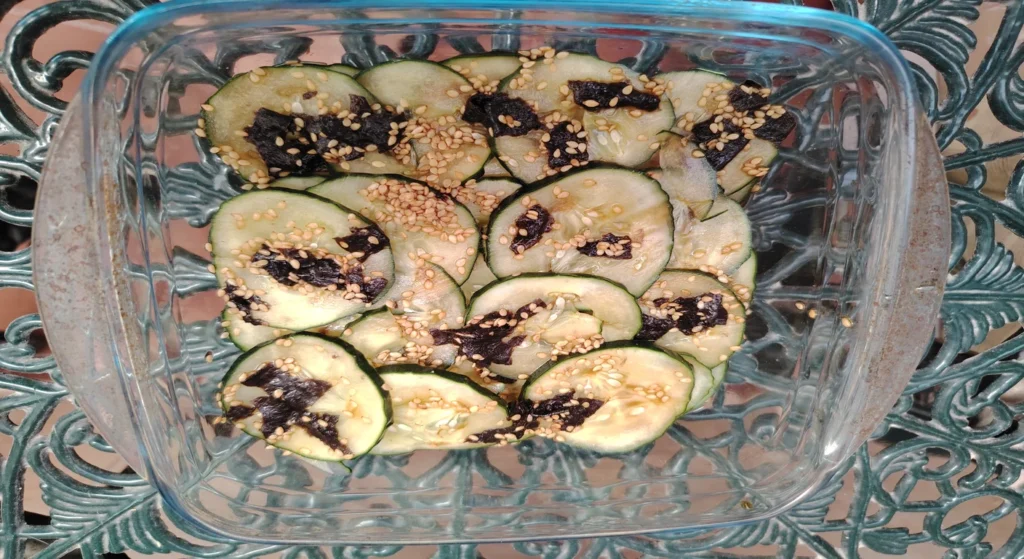 Sunomono Japanese cucumber salad with pepino, nori and toasted sesame seeds — Casa Adora